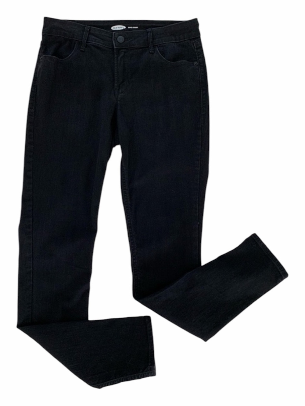 Old Navy Jeans Women's Size 4 Black Denim Super Skinny Pockets Dark Wash Soft